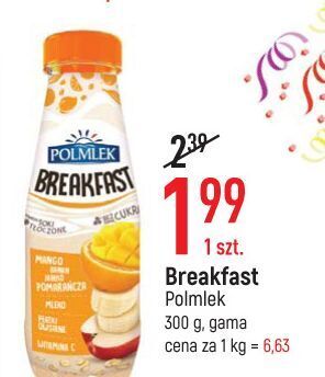 E.Leclerc Jogurt mango banan jabłko pomarańcza polmlek breakfast oferta