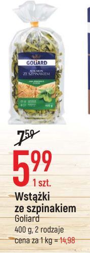 E.Leclerc Makaron wstążki ze szpinakiem goliard oferta