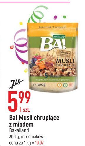 E.Leclerc Musli chrupiące 5 bakalii bakalland ba! oferta