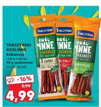 Kaufland Kabanosy piri-piri tarczyński roślinne oferta