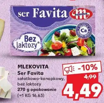 Kaufland Ser sałatkowo-kanapkowy bez laktozy mlekovita favita oferta