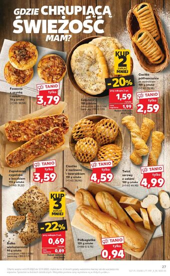 Kaufland Ciastko półfrancuskie ze szpinakiem oferta