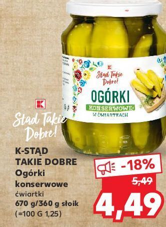 Kaufland Ogorki konserwowe k-classic stąd takie dobre! oferta