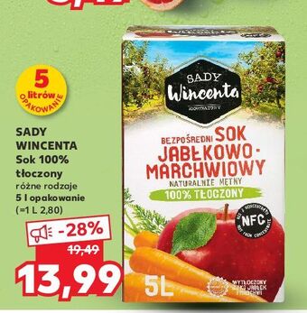 Kaufland Sok jabłkowo-marchwiowy sady wincenta oferta