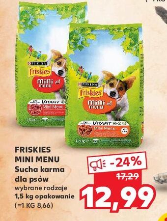 Kaufland Karma dla psa kurczak i warzywa friskies mini menu oferta