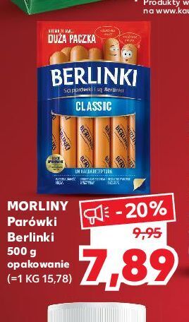 Kaufland Parówki classic morliny berlinki oferta