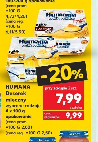 Deser mleczny kaszka waniliowa humana