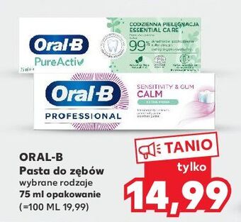 Kaufland Pasta do zębów essential care oral-b pureactiv oferta