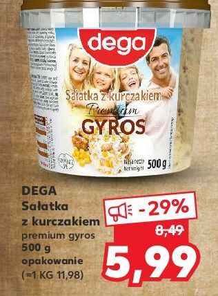Kaufland Sałatka z kurczakiem premium gyros dega oferta