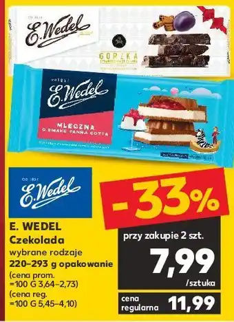 Kaufland Czekolada gorzka cynamonowa ze śliwką e. wedel oferta