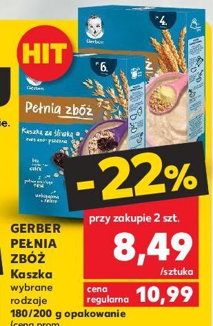 Kaufland Kaszka manna z mlekiem gerber pełnia zbóż oferta