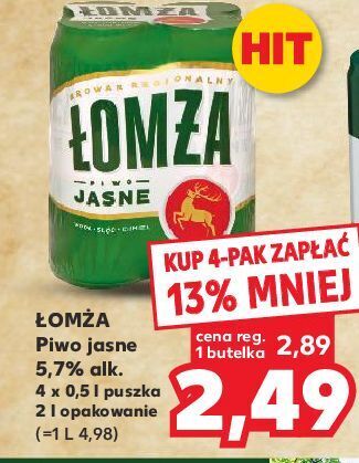 Kaufland Piwo łomża jasne (dawniej export) oferta