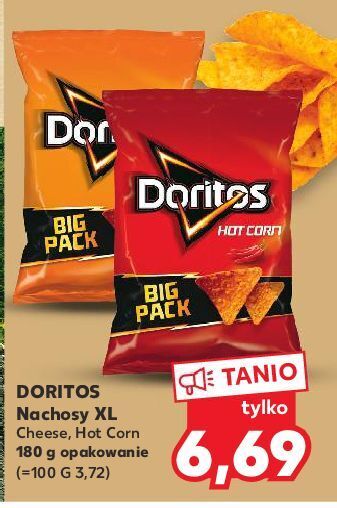 Kaufland Chipsy hot corn doritos oferta