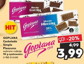 Kaufland Czekolada mocno mleczna 35 % goplana oferta