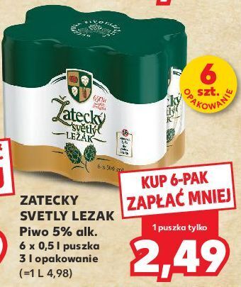 Kaufland Piwo zatecky svetly lezak oferta