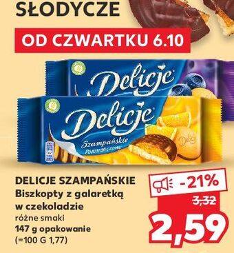 Kaufland Ciastka z galaretką pomarańczową delicje szampańskie oferta
