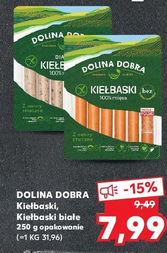 Kaufland Kiełbaski 100% mięsa dolina dobra oferta