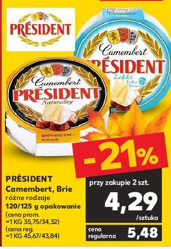 Kaufland Ser camembert lekki president oferta
