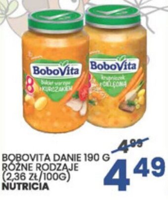 nutricia bobovita danie 190g różne rodzaje