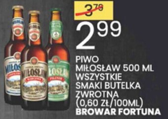 browar fortuna piwo miłosław 500ml wszystkie smaki butelka zwrotna
