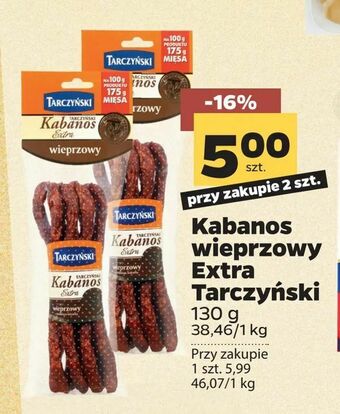 Netto Kabanos wieprzowy Extra Tarczyński oferta