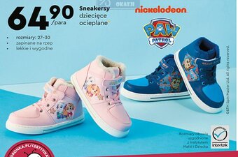 Biedronka Sneakersy dziecięce ocieplane oferta