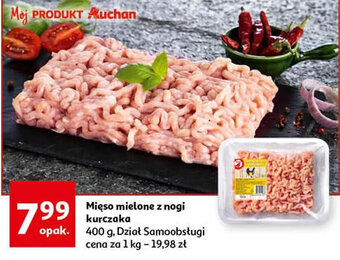 Auchan Mięso mielone z nogi kurczaka 400 g oferta