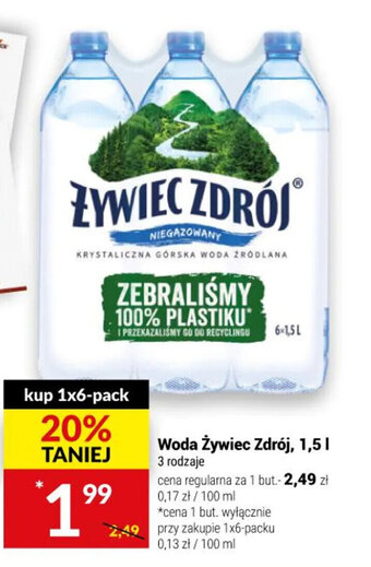 Twój Market Żywiec zdrój woda 1,5 litra oferta