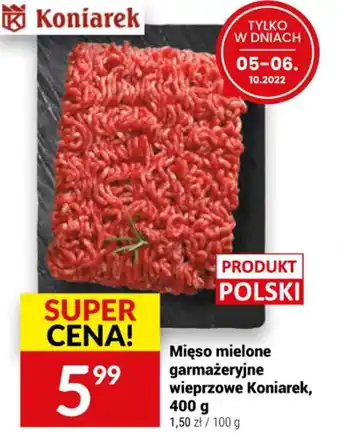 Twój Market Mięso mielone garmażeryjne wieprzowe Koniarek, 400g oferta