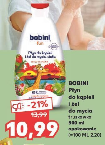 Kaufland Płyn do kąpieli i żel mycia ciała truskawka bobini fun oferta
