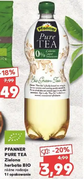 Kaufland Napój bio green tea pfanner oferta