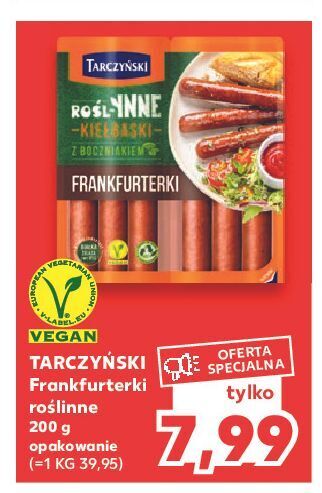 Kaufland Frankfurterki tarczyński roślinne oferta