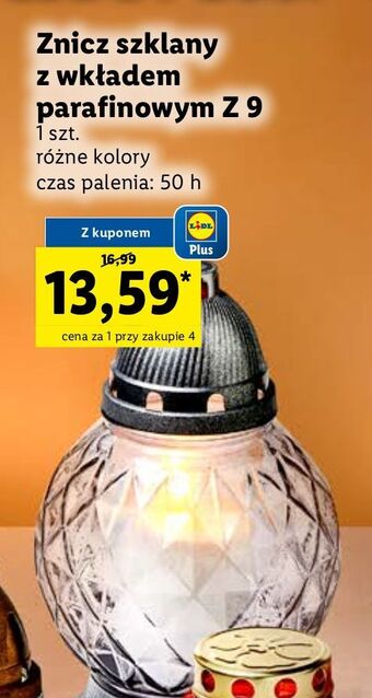Lidl Znicz z wkładem parafinowym 9 oferta