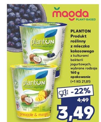 Kaufland Produkt roślinny z mleczka kokosowego ananas & mango planton (żywność) oferta