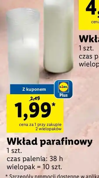 Lidl Wkład do znicza 38 h 100 g oferta