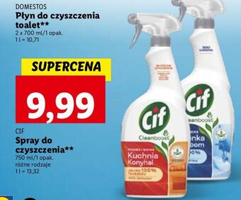Lidl Spray do czyszczenia łazienki cif cleanboost oferta