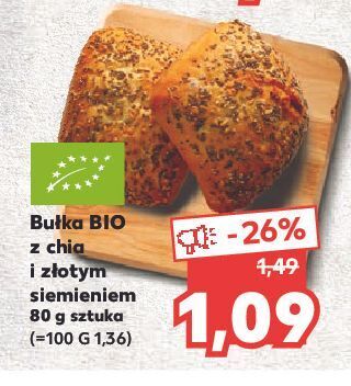 Kaufland Bułka bio z chia i złotym siemieniem oferta