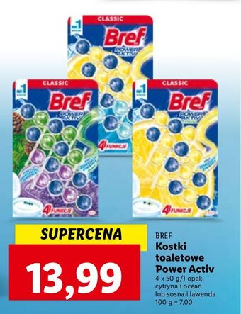 Lidl Kostka do wc 4 function lemon + ocean bref power aktiv oferta