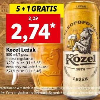 Lidl Piwo kozel lezak oferta