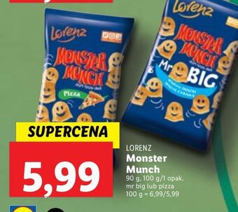 Lidl Chrupki pizza lorenz monster munch oferta