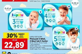 Lidl Pieluszki maxi 4 lupilu soft & dry oferta