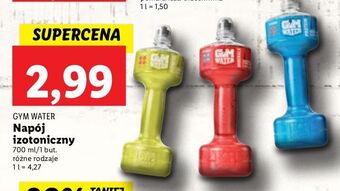 Lidl Napój w kształcie hantli czerwony gym water oferta