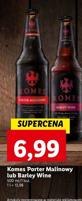 Lidl Piwo komes porter malinowy oferta