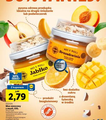 Lidl Mus brzoskwinia-banan-jabłko-pomarańcza solevita oferta