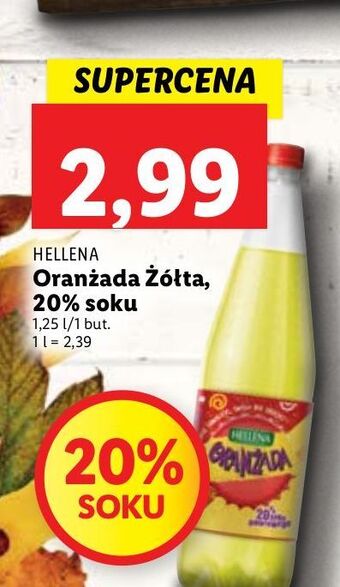 Lidl Oranżada żółta hellena oferta