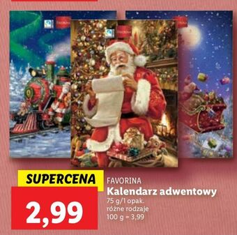 Lidl Kalendarz adwentowy favorina oferta