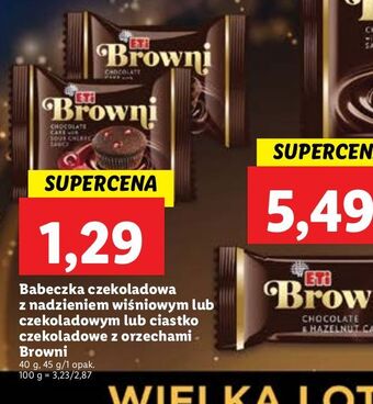 Lidl Browni ciastko czekoladowe z kawałkami orzechów laskowych eti oferta