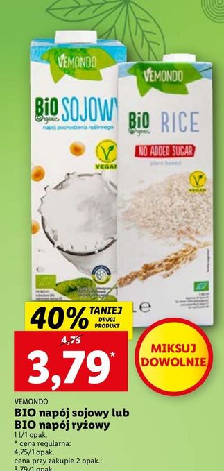 Lidl Napój sojowy vemondo oferta