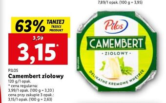 Lidl Ser camembert ziołowy pilos oferta