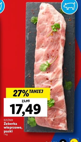 Lidl Żeberka wieprzowe paski rzeźnik codzienna dostawa oferta